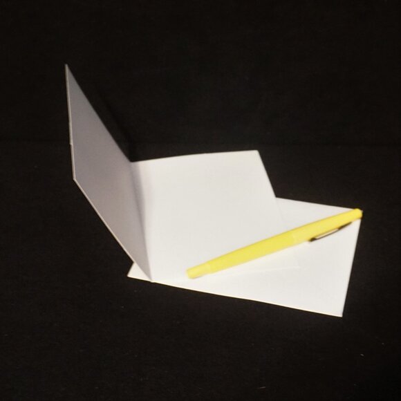 Set of 4 White Polka Dot Thank You Handmade Greeting Note Cards - Picture 3 of 4